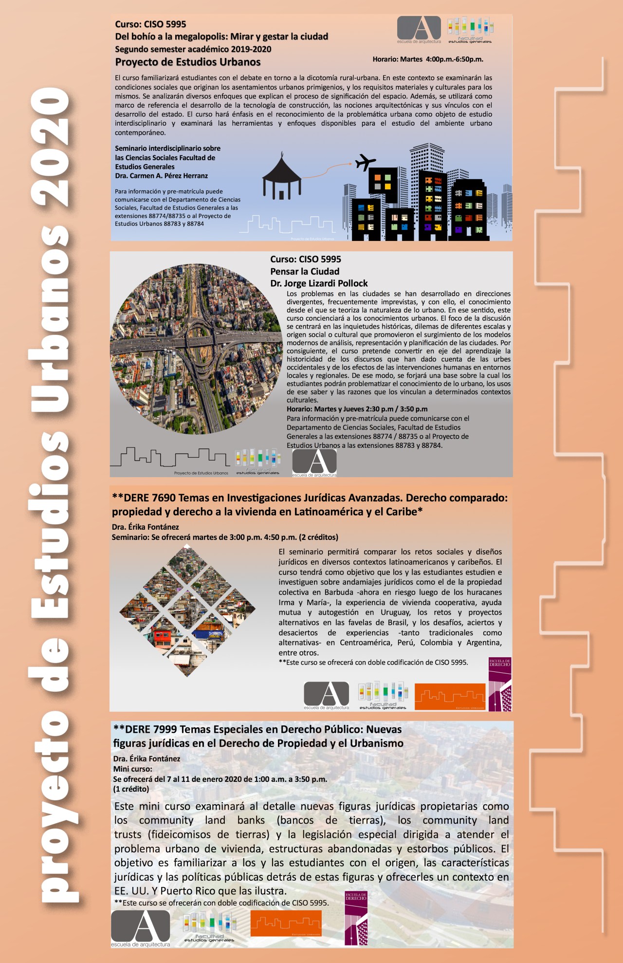 Cursos en Proyecto de Estudios&nbsp;Urbanos